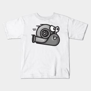 Turbo Snail - Black and White Kids T-Shirt